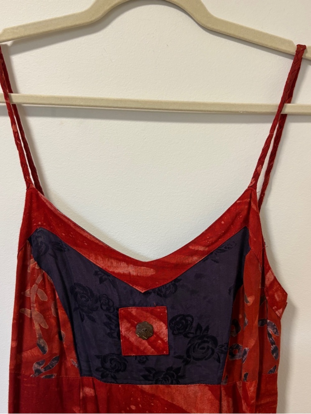 Equinoxe Celestial 90s Boho Maxi Hippy Dress Size M Colourful Buttons - Picture 3 of 15